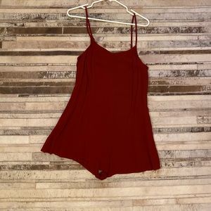 Simple Burgundy Romper